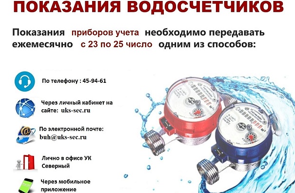 Московская область показания воды телефон